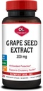 Olympians Labs Capsules d'extrait de graines de raisin - 200 mg - 100 Capsules de légumes soutenant la santé cardiaque, la protection antioxydante.