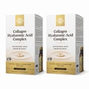 SOLGAR Collagène Complexe d'acide hyaluronique - 30 comprimés, boîte de 2 - Non-OGM, sans gluten, sans lait - 60 portions totales