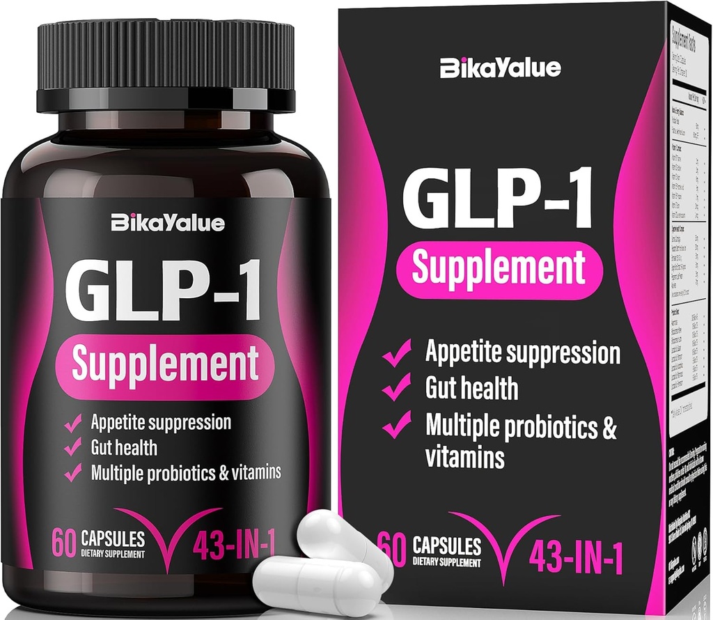 GLP-1 Alternative Supplement, Natural Extracts with Hops, Green Tea Extract, Garcinia Cambogia, Multivitamins, Probiotics, for Gut, GLP-1 Activate & Overall Health - 093