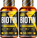PURE FORSEARCH Biotin & Collagen 60.000mcg Haarwachstum Flüssigkeitstropfen, Unterstützt: Starke Nägel, Glowing Haut, Gesundes Haarwachstum, Mehr Absorption als Kapseln & Pillen (4Fl Oz)