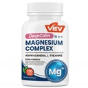 VEV DeepCalm 15 en 1 Glycinate de magnésium et Capsules complexes de citrate, Suppléments de cortisol pour les femmes – Facile à prendre Formule avec Ashwagandha & L-Theanine, 120 Capsules Vegan