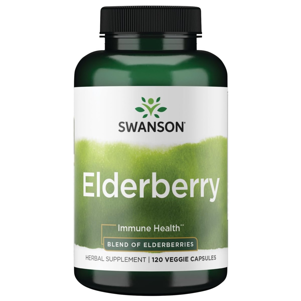 Swanson Elderberry 575 Milligramme 120 Veg Kapseln