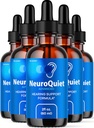 (5 Pack) NeuroQuiet Drops - NeuroQuiet Official Daily Hearing Support Tous les liquides naturels propres Formule avancée pour la santé de l'oreille, la clarté auditive et les examens du bilan auditif intérieur, 5 bouteilles pendant 5 mois
