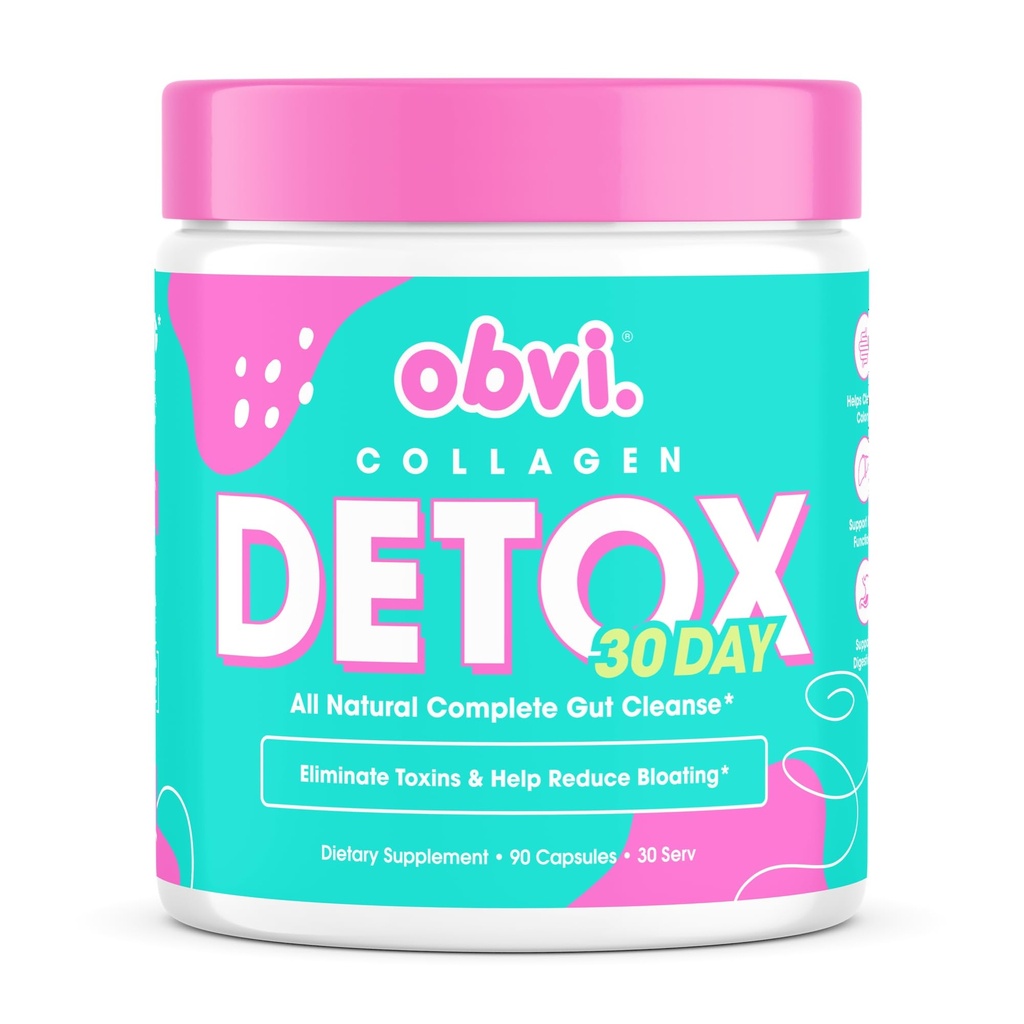 Obvi Detox Colon Cleanse Supplement Promote la santé digestive et gustative, Bloating Relief, Aide à supprimer les toxines.
