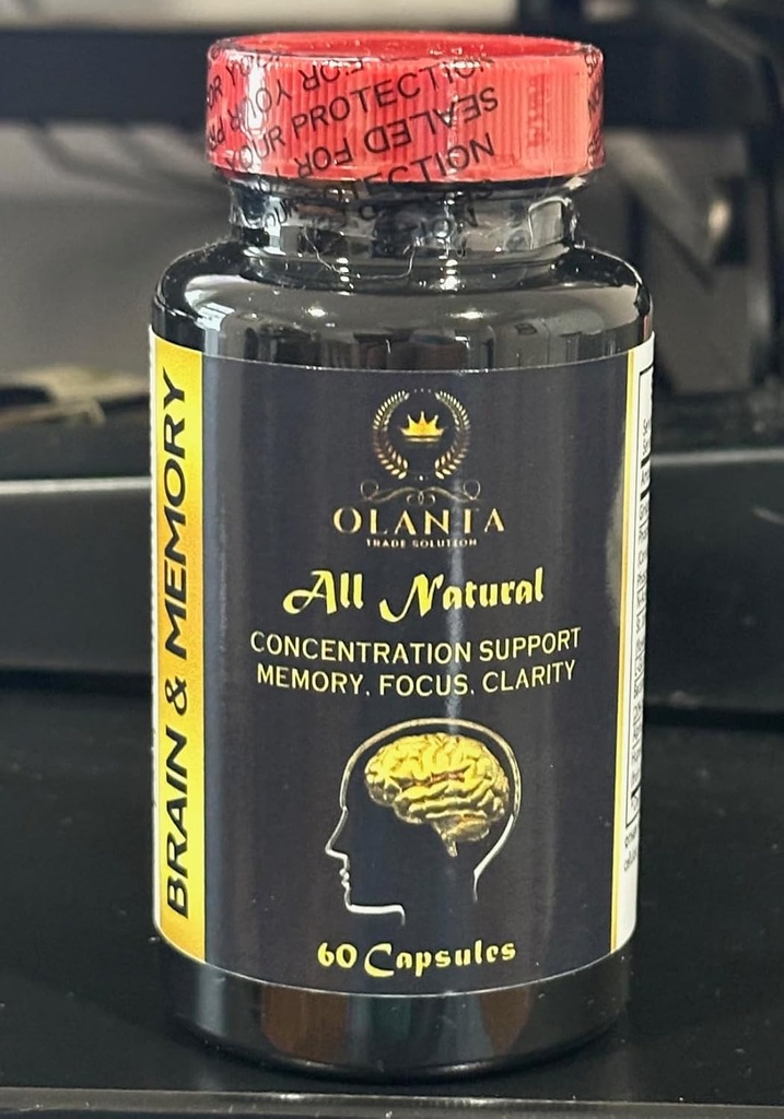 Brain- und Memory-Support-Ergänzungen - Ergänzung für Energieunterstützung, Unterstützung Fokus und Memory-Ergänzung für Gehirn, Unterstützung Clarity Boost Konzentration - 1 Flasche 60 Kapseln