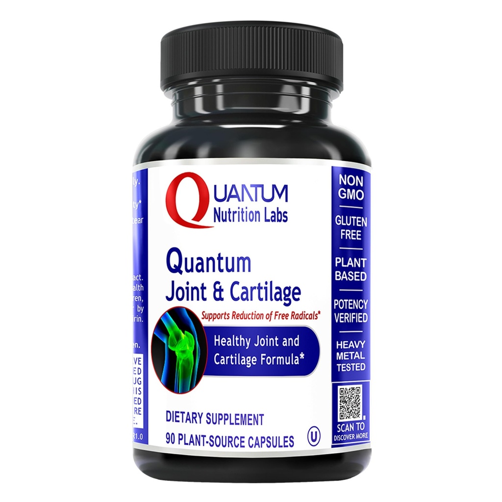 Quantum Joint & Cartilage Support Supplement - für Männer und Frauen, Gelenke Mobilität und Muskelgesundheit, Knorpelreparatur, Glutenfrei, Plant-Sourced, Non-GMO - 90 Kapseln