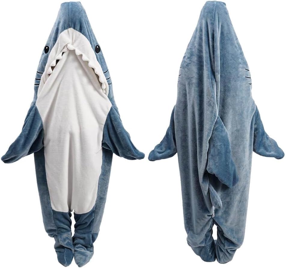 Shark Blanket Hoodie Onesie, Shark Onesie Adult, Shark Schlafsack für Erwachsene (XXL)