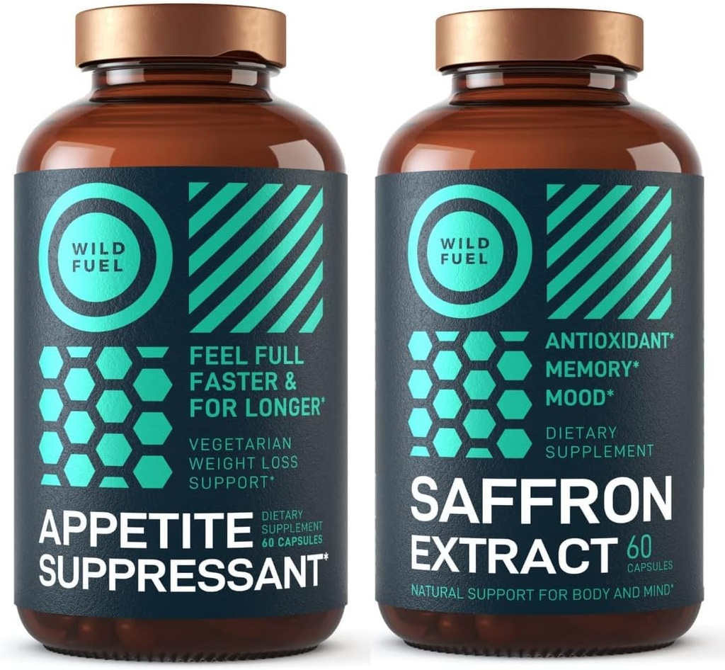 WILD FUEL Appetite Suppresseur et Safran Extrait Capsules Bundle