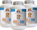Immune Boost for Dogs - Dog Hair and Coat Health - Skin Itch Relief - Nail Health - Dog antioxidant Supplements - 3 Bottles (180 Tablets)