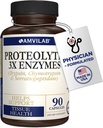 Proteolytische Enzyme 3X - Trypsin, Chymotrypsin & Serrapeptidase - Reduces Edema & Irritation von Tissue Injury - Unterstützt Körper Wellness & Erholung - Nahrungsergänzung - 90 Kapseln