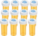 Leere Kunststoff Medizin Pillen Flaschen mit kinderbeständigen Kappen (12 Pack), 8 Dram Small Prescription Vial Medicine Container Reisen Pillen Flaschen Klare Pillen Fall Organizer