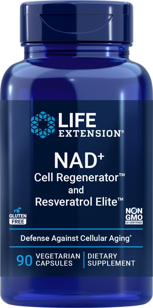 Life Extension NAD+ Cell Regenerator und Resveratrol Elite, 90 Veg Caps