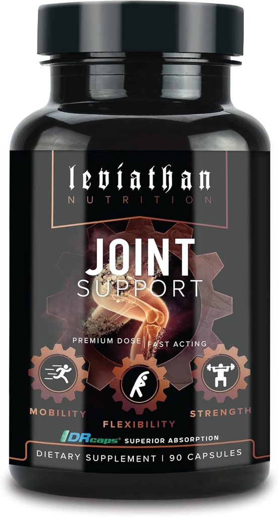 Leviathan Nutrition Joint Support | Hilft Reparatur & Wiederherstellung Gelenke für Komfort Mobilität, Flexibilität, Kraft & Gelenke Gesundheit mit Boswellia für Hände Rücken Knie und Gelenke für Männer & Frauen - 90 Kapseln