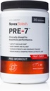Novex Biotech PRE-7 Poudre de pré-entraînement pour les hommes - Boost Energy, Focus, et VO2 max, Support Hydratation pendant l'exercice prolongé*, punch aux fruits