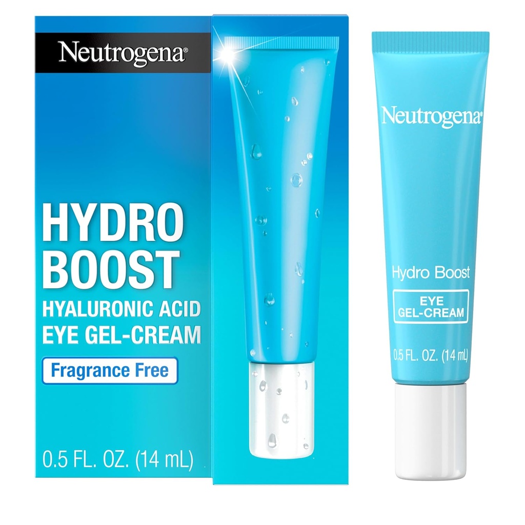 Neutrogena Hydro Boost unter Augencreme, mit gereinigter Hyaluronsäure, hält unter Augenbereich Blick glatt & Hydrated, Duft frei und nicht-Comedogenic, 0.5 oz
