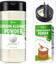 Natriumalginat-Pulver - 4oz reines Natriumalginat Food Grade Thickener Powder, natürliches Geliermittel für Desserts, Caviar Spheres Making, Eiscreme, Meatloaves, Vegan-Stabilisator zum Backen, Verdicken