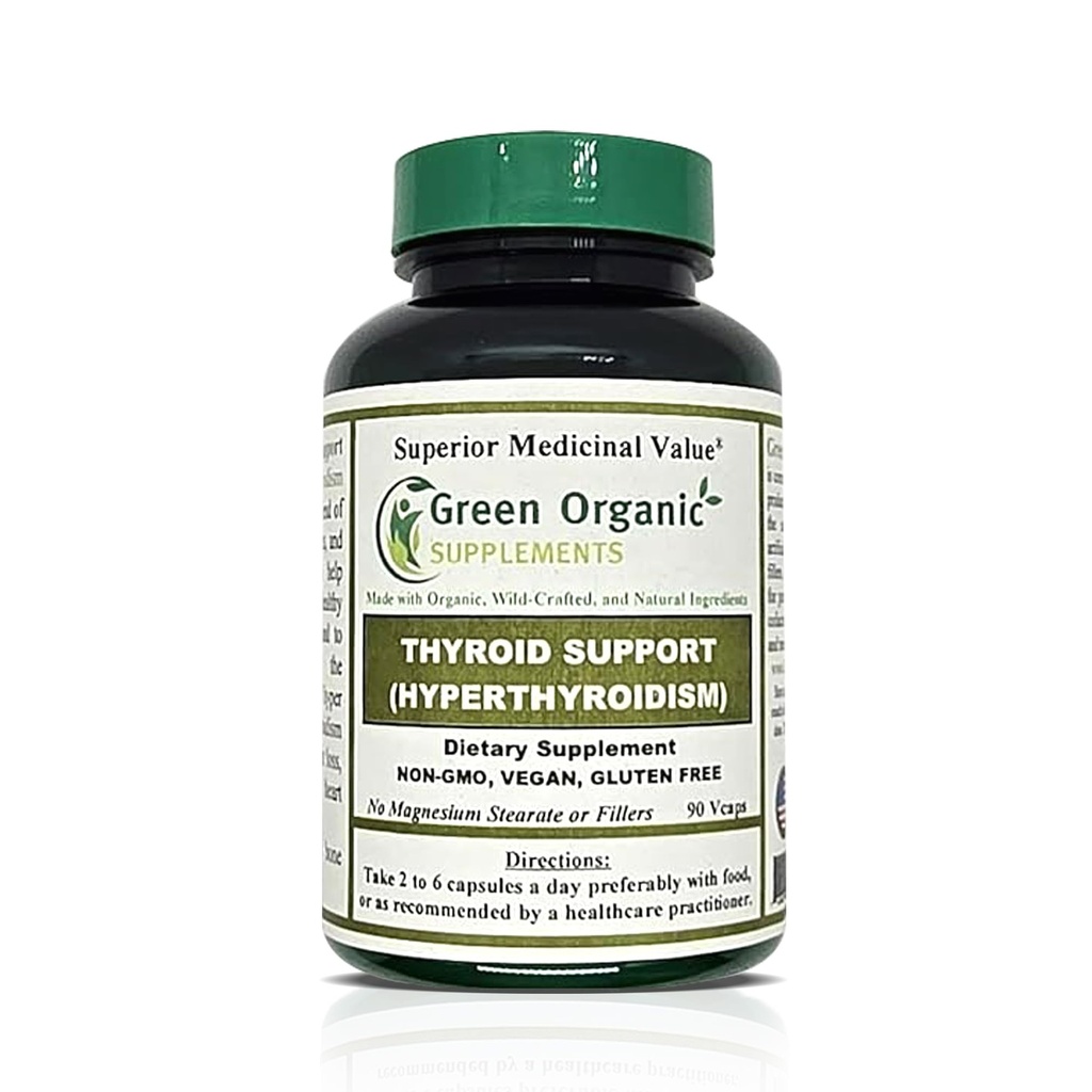 Grüne Bio-Ergänzungen Schilddrüse & Hyperthyreose, High Absorbable, Non-GMO, Glutenfrei