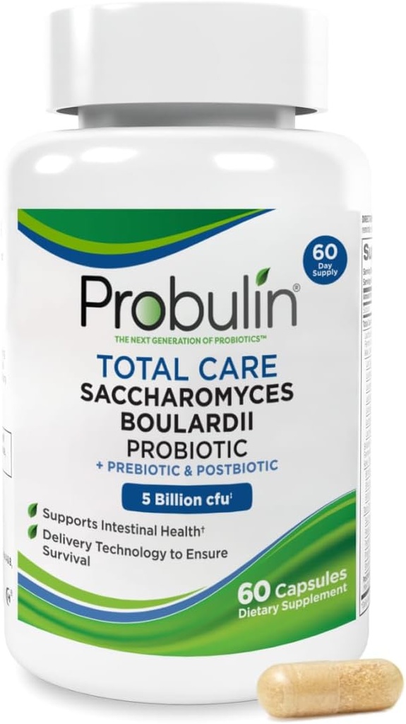 Probulin Total Care Saccharomyces Boulardii Pre + Pro + Postbiotic, 60 Vegan Kapseln