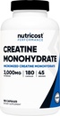 Nutricost Creatine Monohydrat 3,000mg, 180 Kapseln (750mg pro Kapsel) - Glutenfrei, Non-GMO