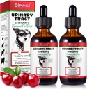 Hunde-UTI-Behandlung - Harnweg-Infektion Behandlungen, Nieren + Blasen-Supplement, Natürliche Cranberry-Extrakt für Hunde, unterstützt Harn- und Verdauungsgesundheit (2 Fl Oz (Pack von 2))