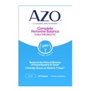 AZO Complete Feminine Balance Daily Probiotics for Women, cliniquement prouvé pour aider à protéger la santé vaginale, aide à équilibrer pH et levure, non-OGM, 60 Compte