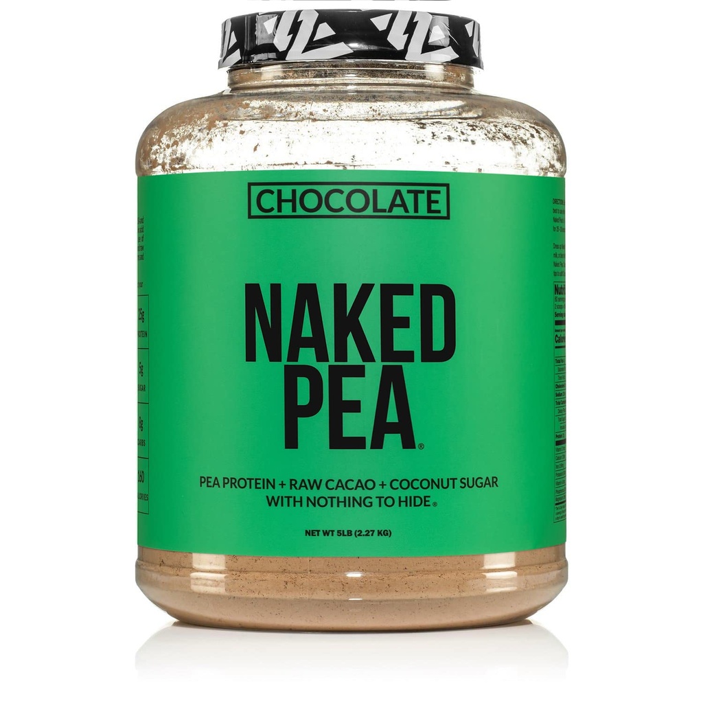 NAKED Nutrition Chocolate Pea Protein Isolate - 5Lb Bulk, NSF Certified, Plant Based, Vegetarian & Vegan Protein. Einfach zu digest, Non-GMO, Glutenfrei, Lactosefrei, Sojafrei