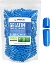 XPRS Nutra Größe 0 Leere Kapseln - 500 Graf Leere Gelatine Kapseln - Pillen DIY Kapsel Füllung - Pure Bovine Pill Gel Kapseln für Do-It-Yourself Ergänzungen (blau)
