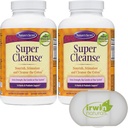 Nature's Secret Super Cleanse Extra Strength Toxin Detox & Gentle Elimination Total Body Cleanse, Digestive & Colon Health Support, 2 Packs of 200 Tablets, with a Pill Case