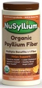 NuSyllium Psyllium Husk Powder, USDA Organic, 30.5 Oz, Nahrungsfaserergänzung mit braunem Zucker, Hilft Verdauungsgesundheit* Natürliche Orange, 72 Servierungen