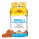 Country Life Omega-3 Honey Gummies – Herz-Kreislauf- und Gehirngesundheitsunterstützung – Non-GMO, Certified Gluten Free – Natural Sweetened – 60 Gummis
