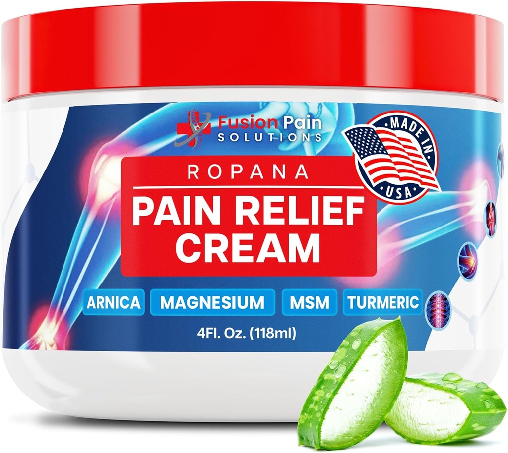 Schmerzlinderungscreme mit Arnica, Magnesium, MSM & Turmeric (4 FL Oz) - Natürliche beruhigende Entlastungscreme für Gelenke & Sore Muskeln - Nicht fetthaltige Schmerzlinderung