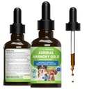 Bien-être des animaux Harmonie Adrénale Or pour les chiens - Formulé en vétustes - Soutient une fonction adrénale saine, des niveaux normaux de cortisol, une soif et un poids sains – Supplément holistique – 2 oz (59 ml)