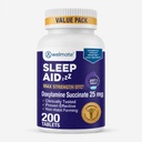 WELMATE - Nachtschlafhilfe - Doxylamin 25 mg - für Erwachsene & Kinder 12+ - 200 Tabletten