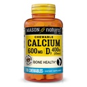 MASON NATURAL Calcium 600 mg avec vitamine D3, 100 jours d'approvisionnement, soutient les os sains et la fonction musculaire normale, café Moka Flavor, 100 Chewables
