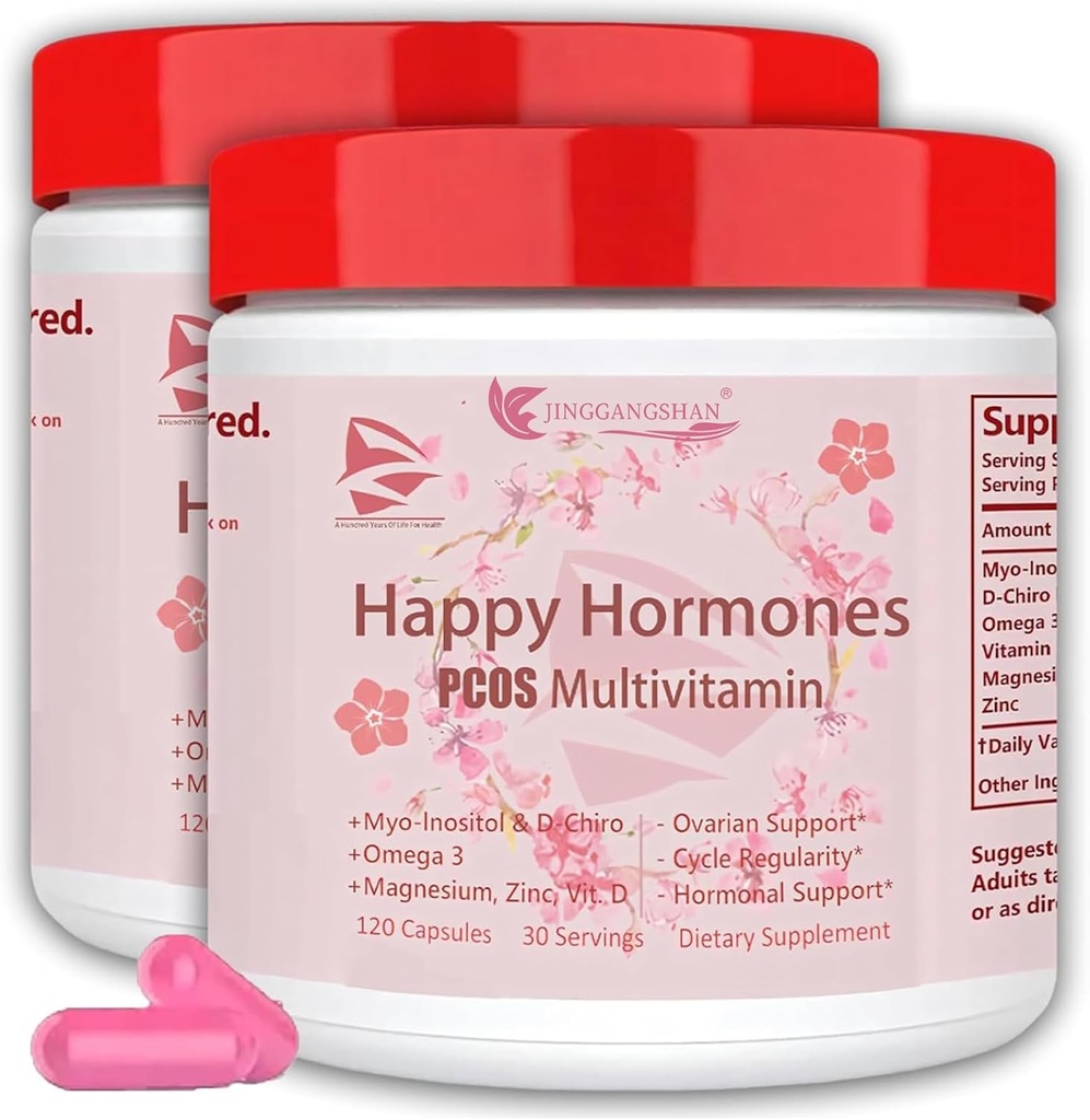 New Upgrade PCOS Multivitamin,2024 Multivitamin,Hormone Balance for Women-Cycle Support Supplements-Menopause and Mood Support Supplement PMS Support for Women (240 Capsules (Pack of 2))