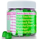 Moringa Irish Sea Moss Chlorophyll EGCg Grüner Tee Burdock Root Bladderwrack Super Greens Gummies, Pulver Kapseln Pillen Flüssig Tropfen Öl Zunder Ergänzungen Alt, Organic Green Seamoss