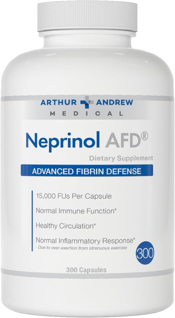 Arthur Andrew Medical, Neprinol AFD, Multi Enzyme Mischung mit Serrapeptase & Nattokinase, 300 Count (Pack von 1)