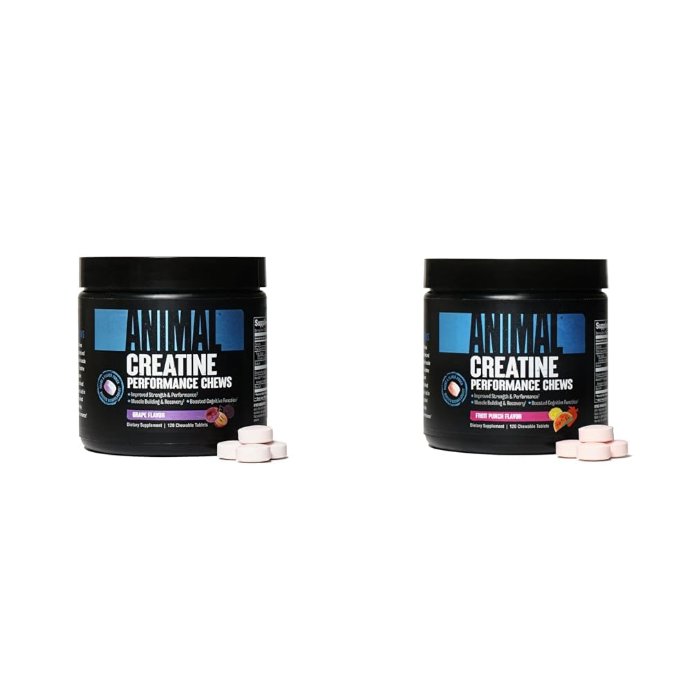 Animal Creatine Chews Tablets - Enhanced Creatine Monohydrate mit AstraGin zur Verbesserung der Absorption & Creatine Chews Tablets - Enhanced Creatine Monohydrate