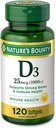 Nature's Bounty Vitamin D3 1000 100 mg Weichgel, 120 Count