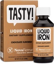 NovaFerrum Tasty | Pediatric Drops Flüssige Eisen Ergänzung für Kleinkinder, Kleinkinder und Kinder | 15mg Eisen pro 1mL Dose | Alter 4 & Unter | Gluten Free | Sugar Free | Chocolate Flavored | 120 Servierungen
