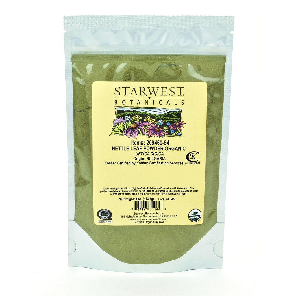 Starwest Botanicals Poudre de feuille de neige biologique, 4 onces