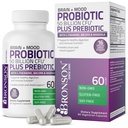 Bronson Brain + Mood Probiotic 50 Billion CFU Plus Prebiotic mit L-Theanin, Bacopa und Rhodiola Non-GMO, 60 vegetarische Kapseln