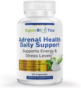Sigma Biotics Adrenal Health Daily Support - Adrenal Support Supplement mit adaptogenen Kräutern, Vitaminen und Aminosäuren - Non-GMO Adrenal Complex for Energy and Vitality - 60 Kapseln