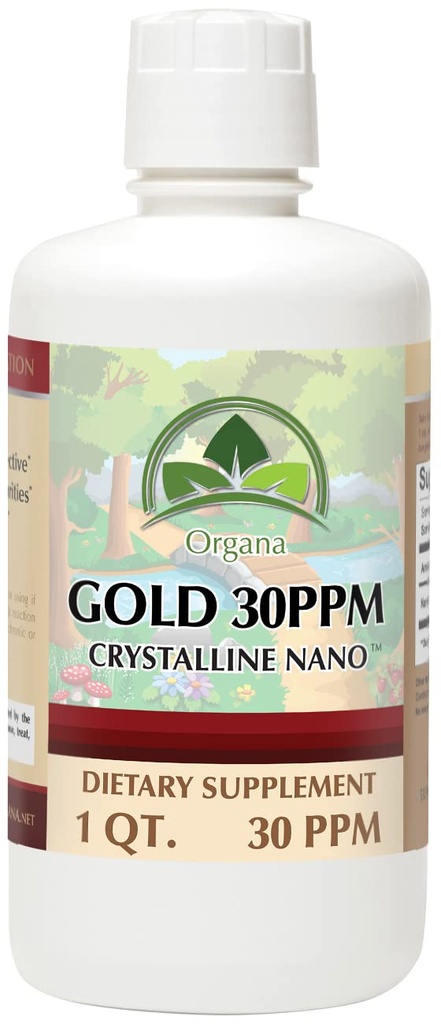 Organa Pure Crystalline Liquid Gold Supplément - 30 PPM - Minéraux colloïdaux 32 Once