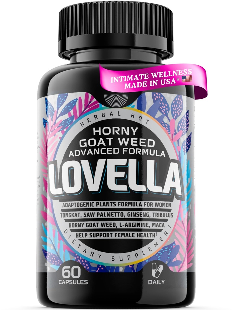 Hornygoatweed Femmes - Libido Booster pour les femmes, l'humeur, l'énergie, rapide action Libido Supplément w. Maca Root, femmes Libido Booster w. Ginseng, Tribulus, Hormone Balance Support, Enhancer Pills - 60ct USA