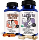 Lait légendaire Lécithine de tournesol + Lechita - Suppléments d'allaitement pour l'augmentation de l'offre de lait et les sucettes de lait enrobées - Supplément d'allaitement pour le flux de lait et stimuler la production de lait