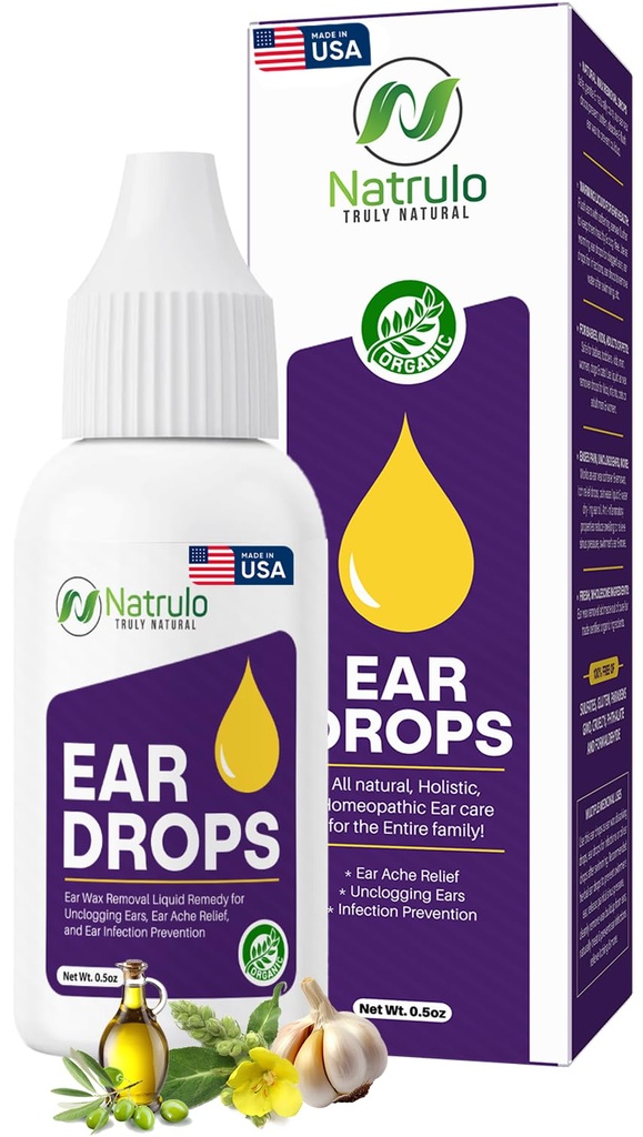 Natürliche Ohrentropfen für Ohren Infektion – Homöopathische Eardrops für Erwachsene, Kinder, Baby, & Haustiere – Relieves Ear Aches, Swimmer's Ear, & Loosens Wax – Kids Safe Ear Health Made in USA