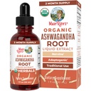 MaryRuth Organics Ashwagandha Root | USDA Organic Ashwagandha Liquid Drops | Stress Relief, Natürliche Beruhigung, Entspannung und Mood Unterstützung Ergänzung | Adaptogenic | Nervine | Vegan | Non-GMO | 60 Servivings