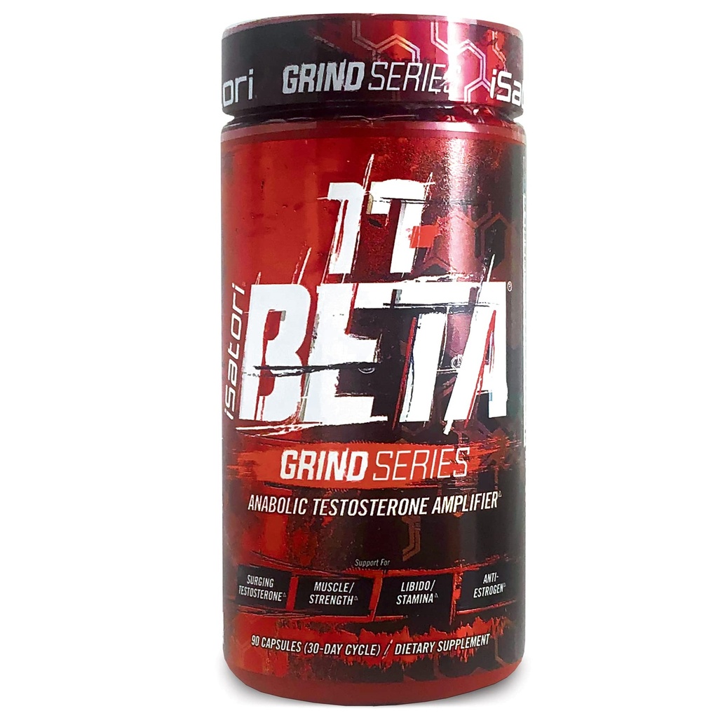 booster de testostérone anabolique iSatori 17-Beta, pour la croissance musculaire, la force et l'endurance, amplificateur de boost et bloqueur d'estrogen pour les hommes avec DHEA, extrait de graines de Fenugreek, 90 capsules
