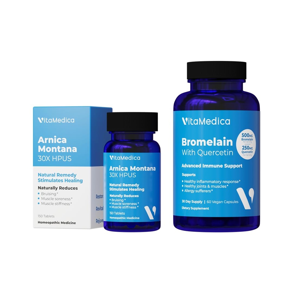 Arnica Montana 30X et Bromelain avec le bundle Quercetin Arnica Montana